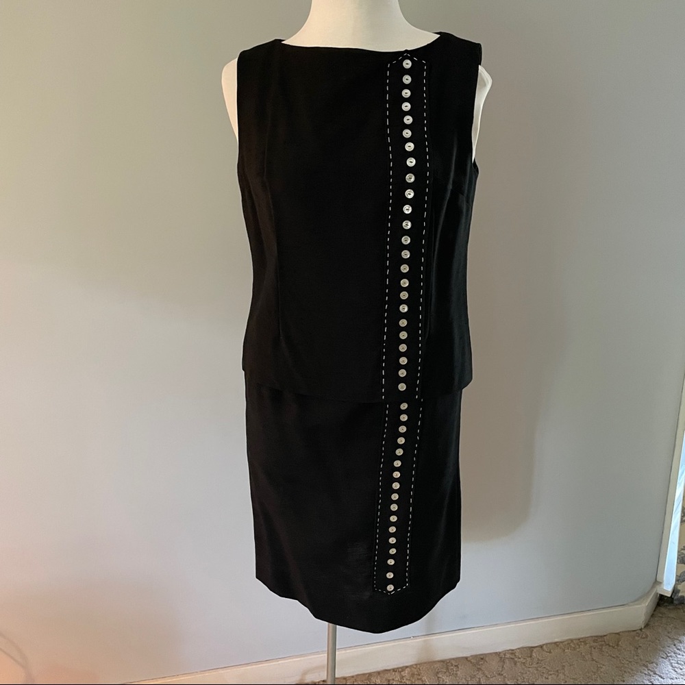 Black Two-Piece Sleeveless Dress